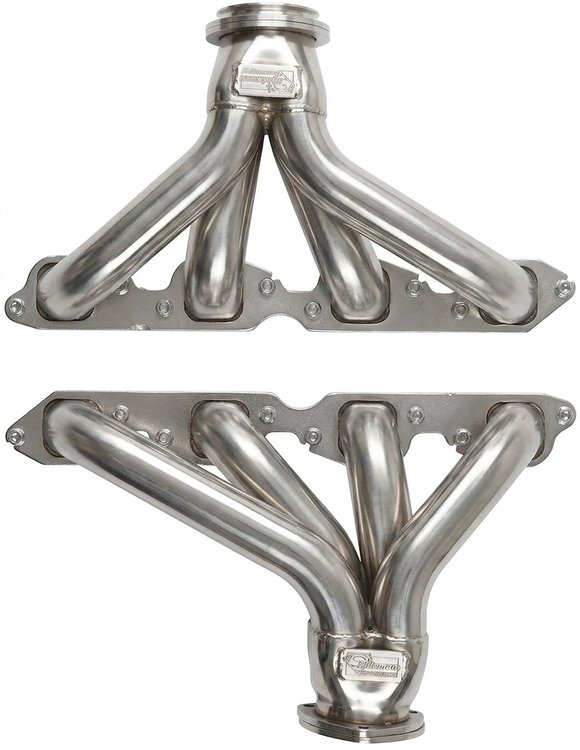 BB5-SEC Shorty Header Set, 1955-1983 Chevy Corvette w/Big Block Chevy [Silver Ceramic Coating]