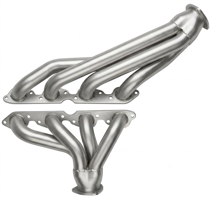 BB55-SEC Shorty Header Set, 1955-1957 Chevy Cars w/Big Block Chevy [Silver Ceramic Coating]