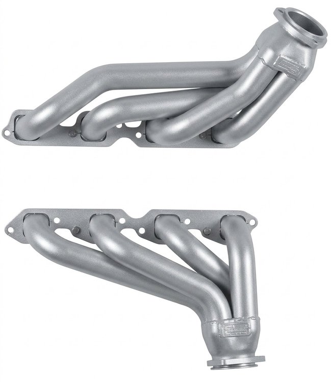 BB6-SEC Shorty Header Set, 1955-1957 Chevy Cars w/Big Block Chevy [Silver Ceramic Coating]