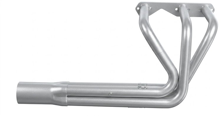 BER100-SEC Sprint-Style Roadster Header, Buick V6, 26 in. Length Turnout Length [Silver Ceramic Coating]