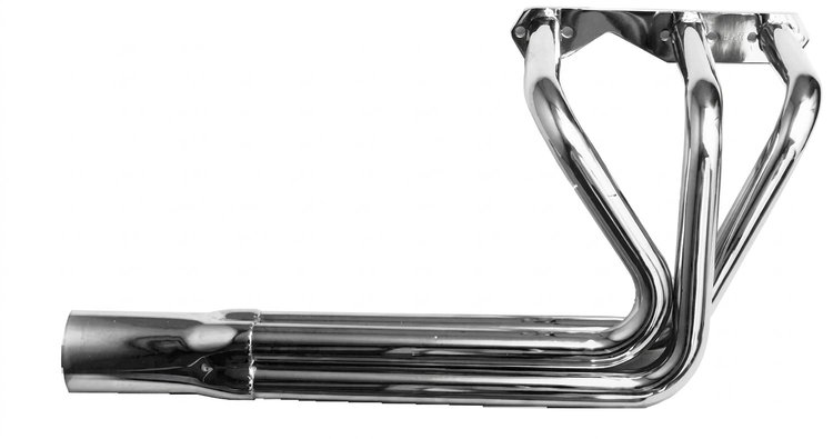 BER10048-SEC Sprint-Style Roadster Header, Buick V6, 48 in. Length Turnout Length [Silver Ceramic Coating]
