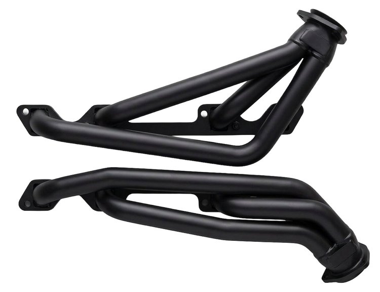 BNH2-BEC Shorty Header Set, 1963-1970 Buick Riviera w/Buick Nailhead 364-425ci [Black Satin Ceramic Coating]