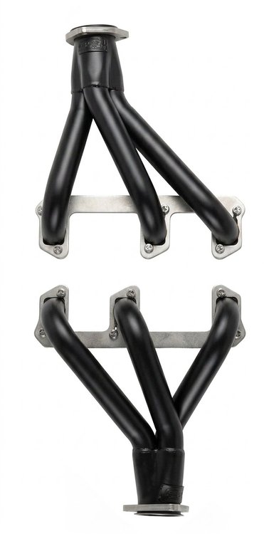 BS1-BEC Shorty Header Set, 1927-1948 Buick V6 [Black Satin Ceramic Coating]