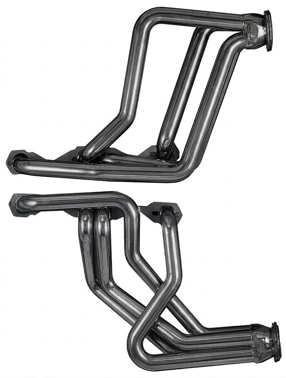 C12DP-P Full-Length Header Set, Small Block Chevy, GM A-Body, 1970-1974 Chevy Camaro, D-Port Flange [Raw/Unfinished]