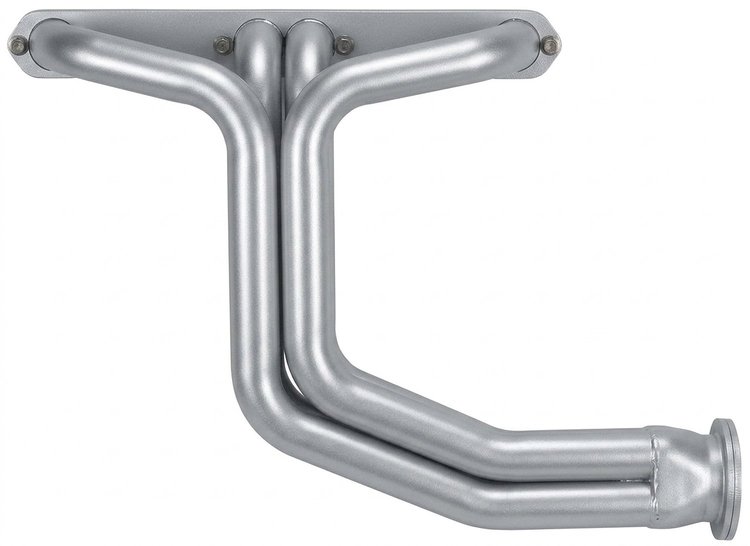 C32AP-SEC Full-Length Header Set, Small Block Chevy, Angle Plug [Silver Ceramic Coating]