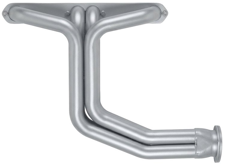 C32DP-SEC Full-Length Header Set, Small Block Chevy, D-Port Flange [Silver Ceramic Coating]