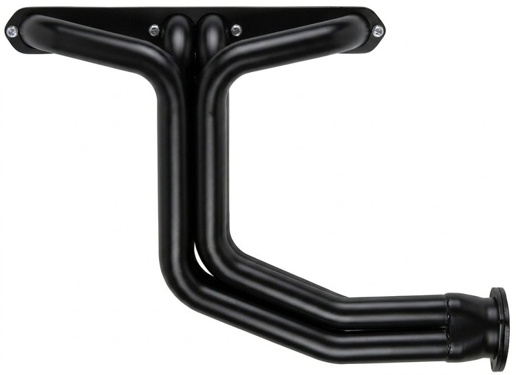 C33-BEC Full-Length Header Set, Small Block Chevy [Black Satin Ceramic Coating]