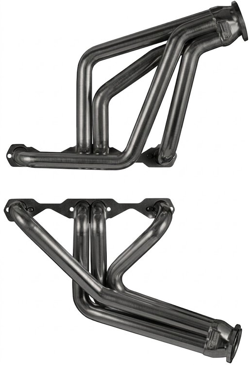C56DP-P Fenderwell Header Set, 1955-1957 Chevy Cars w/Small Block Chevy, D-Port Flange [Raw/Unfinished]