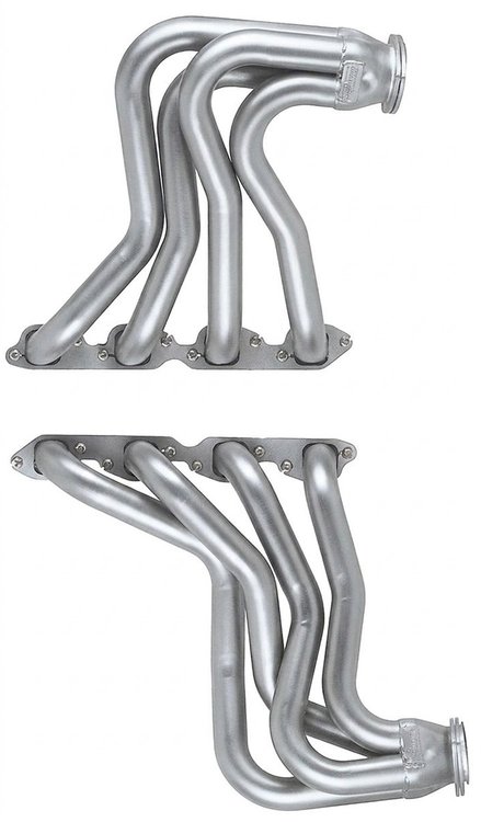 C5A-SEC Full-Length Header Set, 1927-1931 Chevy Cars/Trucks w/Big Block Chevy [Silver Ceramic Coating]