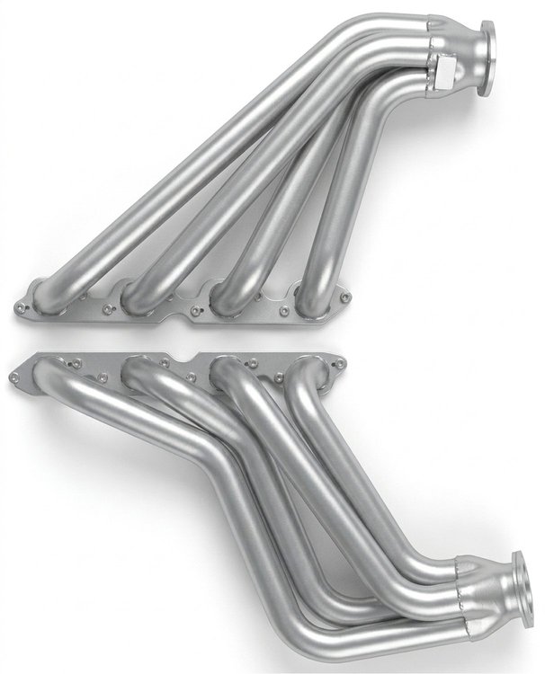 C6-SEC Full-Length Header Set, 1955-1966 Chevy Truck w/Big Block Chevy [Silver Ceramic Coating]