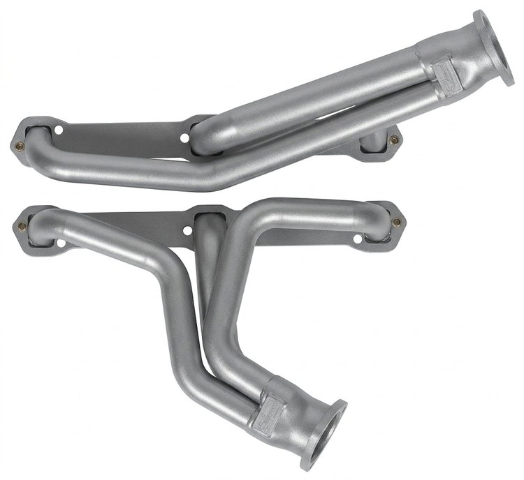 CAD390-SEC Shorty Header Set, 1965-1970 Cadillac Coupe DeVille 390-429ci [Silver Ceramic Coating]