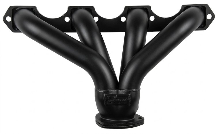 CAD500-BEC Shorty Header Set, Cadillac 425-500ci [Black Satin Ceramic Coating]