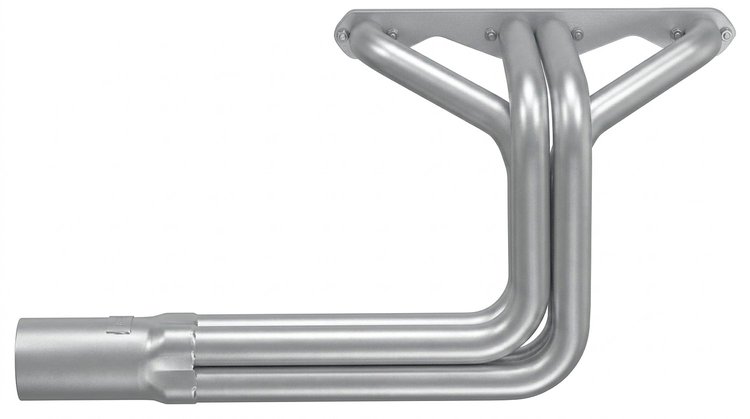CBR100-SEC Roadster Header, Small Block Chevy, 26 in. Turnout Length [Silver Ceramic Coating]