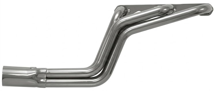 CBR10048-SEC Roadster Header, Small Block Chevy, 48 in. Turnout Length [Silver Ceramic Coating]
