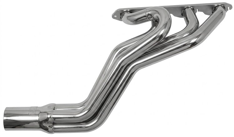 CBR10248-SEC Roadster Header, Big Block Chevy, 48 in. Turnout Length [Silver Ceramic Coating]