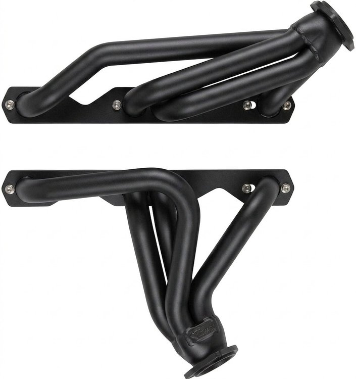 CC13-BEC Shorty Header Set, Chevy Vega & Monza w/Small Block Chevy [Black Satin Ceramic Coating]