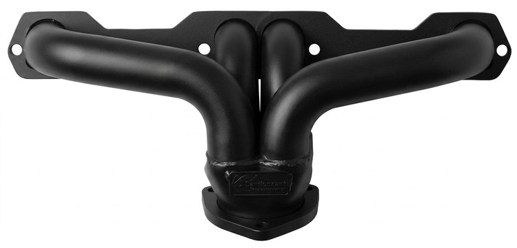 CC134-BEC Shorty Header Set, Small Block Chevy [Black Satin Ceramic Coating]