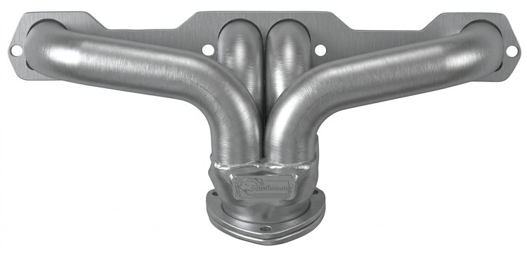 CC134DP-SEC Shorty Header Set, Small Block Chevy, D-Port Flange [Silver Ceramic Coating]