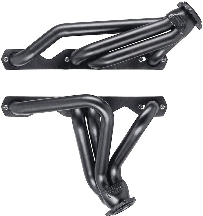 CC13AP-P Shorty Header Set, Chevy Vega & Monza w/Small Block Chevy, Angle Plug [Raw/Unfinished]