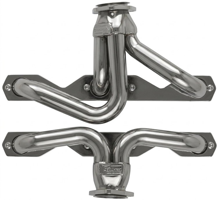 CC14BP-SEC Shorty Header Set, 1962-1967 Chevy Nova w/Small Block Chevy BluePrint Engine [Silver Ceramic Coating]