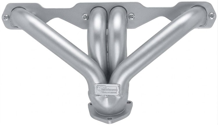 CC158-SEC Shorty Header Set, Small Block Chevy [Silver Ceramic Coating]