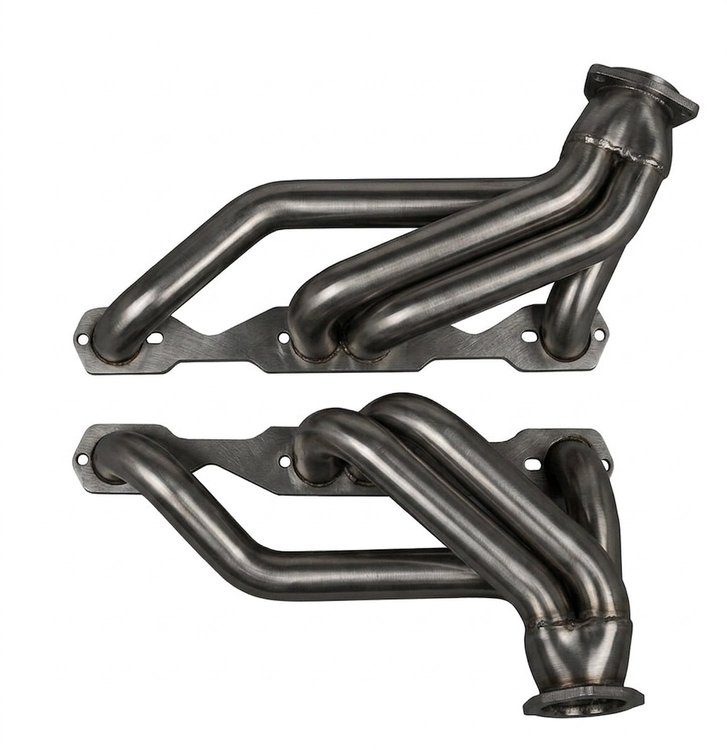 CC16AP-P Shorty Header Set, 1967-1969 GM F-Body, 1968-1972 Chevy Nova w/Small Block Chevy, Angle Plug [Raw/Unfinished]