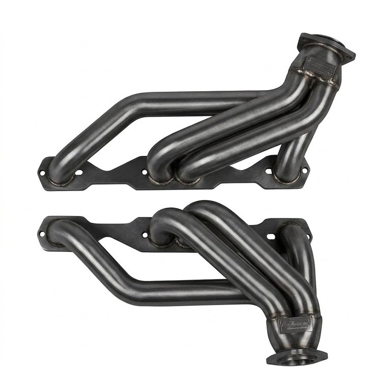 CC16BPAC-P Shorty Header Set, 1967-1969 GM F-Body, 1968-1972 Chevy Nova w/SBC BluePrint Engine, w/ Factory A/C [Raw/Unfinished]