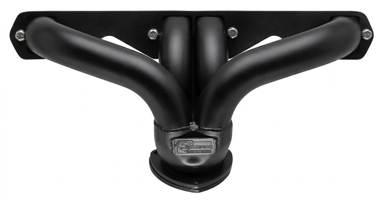 CC178-BEC Shorty Header Set, Small Block Chevy [Black Satin Ceramic Coating]