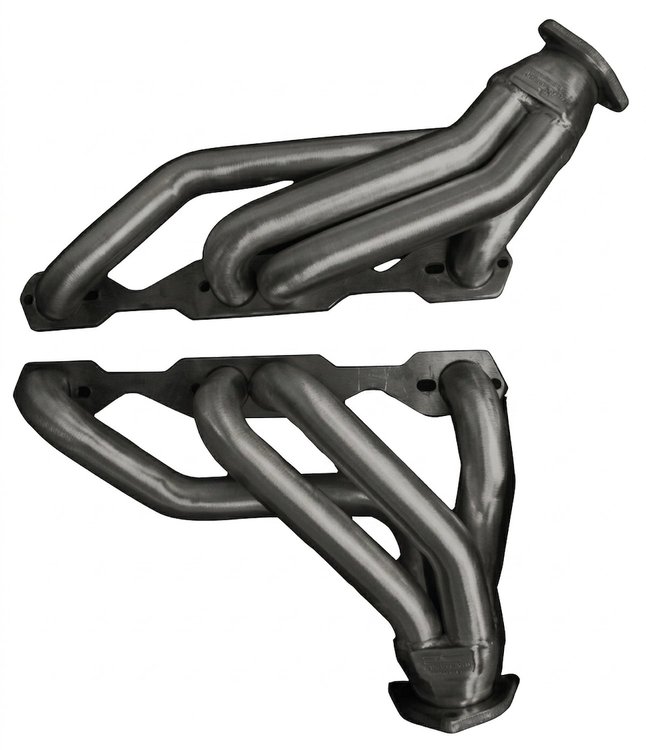 CC17AP-P Shorty Headers, 68-72 Chevy Chevelle/El Camino, 70-81 Chevy Camaro, 67-87 GM Truck w/SBC, Angle Plug [Raw/Unfinished]