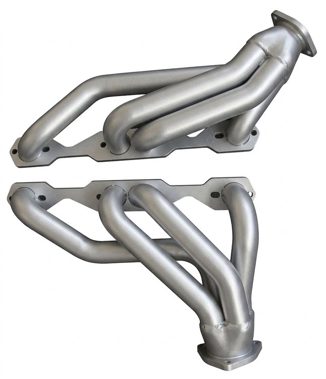 CC17AP-SEC Shorty Header Set, 68-72 Chevy Chevelle/El Camino, 70-81 Chevy Camaro, 67-87 GM Truck w/SBC [Silver Ceramic Coating]