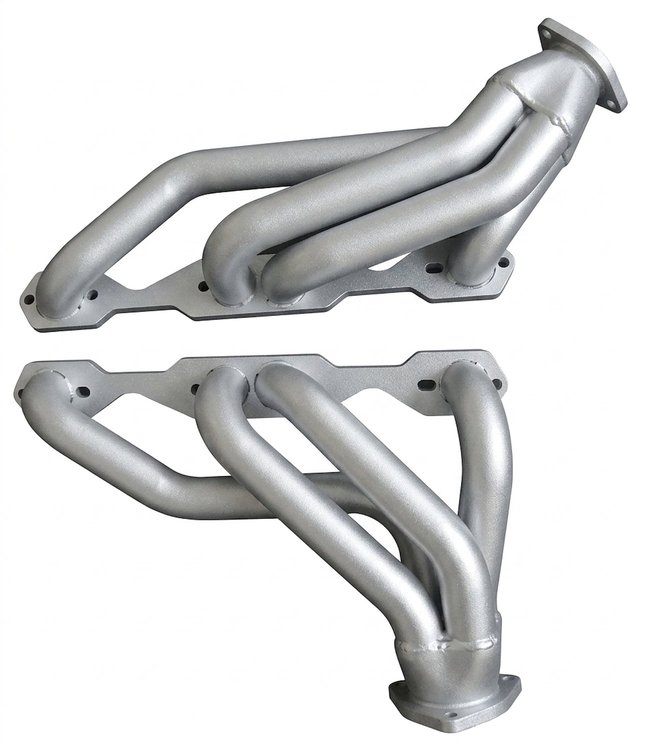 CC17DP-SEC Shorty Header Set, 68-72 Chevy Chevelle/El Camino, 70-81 Chevy Camaro, 67-87 GM Truck w/SBC [Silver Ceramic Coating]