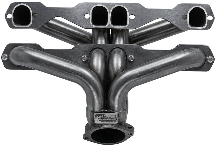CC1DP-P Shorty Header Set, Small Block Chevy, D-Port Flange [Raw/Unfinished]