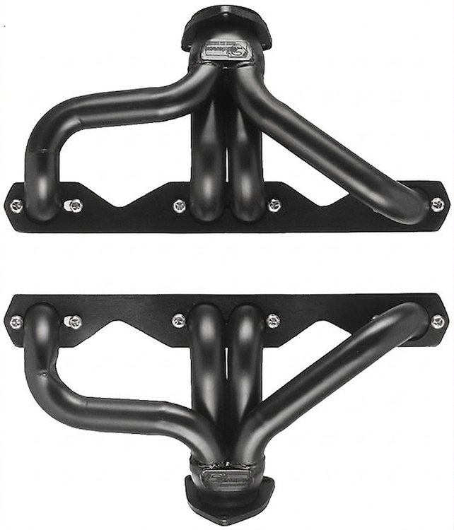 CC1K-BEC Shorty Header Set, Small Block Chevy, Kugel Chassis [Black Satin Ceramic Coating]