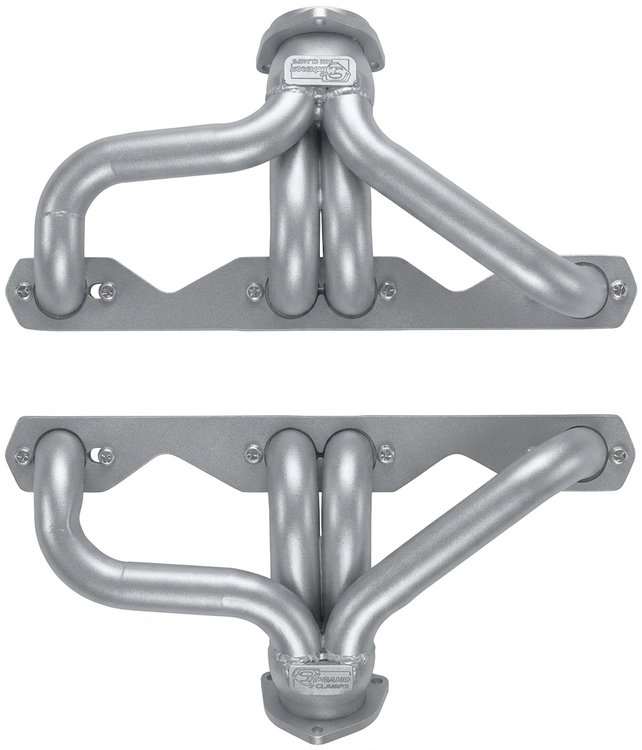 CC1K-SEC Shorty Header Set, Small Block Chevy, Kugel Chassis [Silver Ceramic Coating]