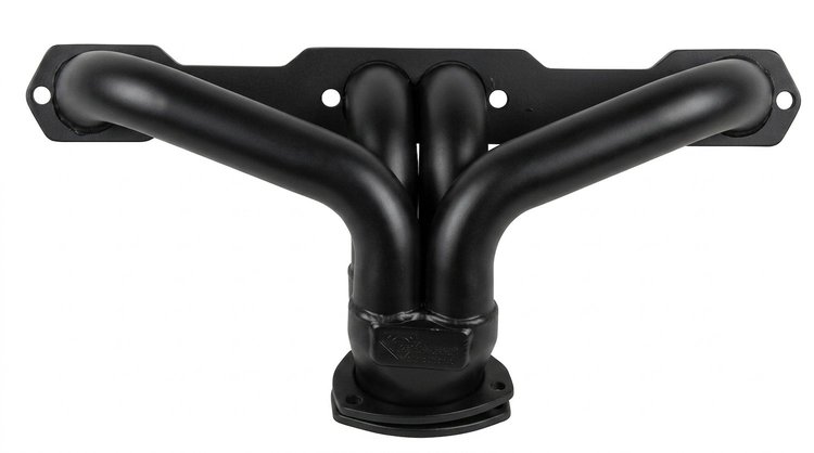CC1T-BEC Tight-Fit Shorty Header Set, Small Block Chevy [Black Satin Ceramic Coating]