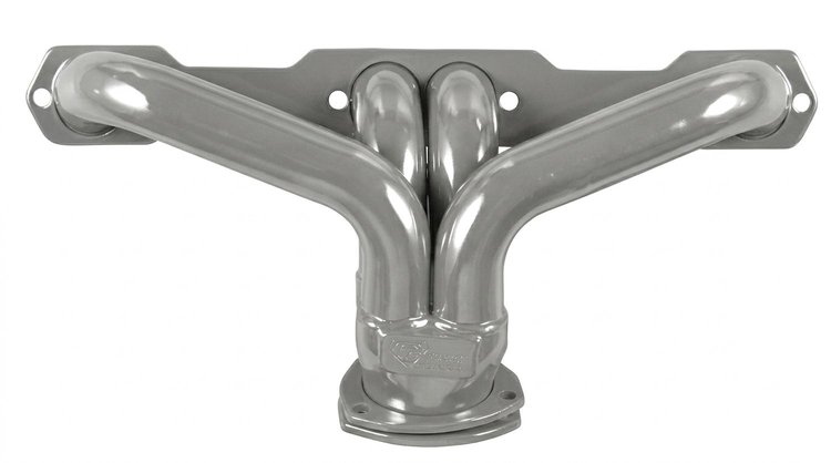 CC1T-SEC Tight-Fit Shorty Header Set, Small Block Chevy [Silver Ceramic Coating]