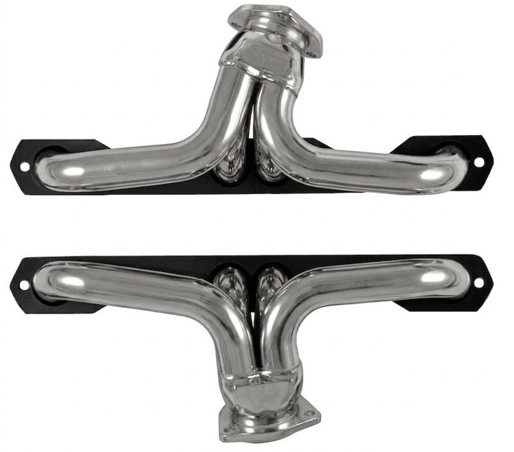 CC3BP-SEC Shorty Header Set, 1970-1992 Chevy Camaro, 1955-Up Chevy Trucks w/Small Block Chevy BluePrint Engine [Silver Ceramic]