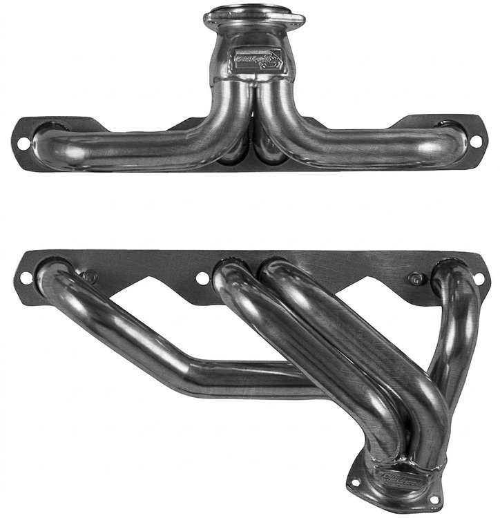 CC50-P Shorty Header Set, 1949-1954 Chevy Cars w/Small Block Chevy, Stock Chassis & Steering [Raw/Unfinished]