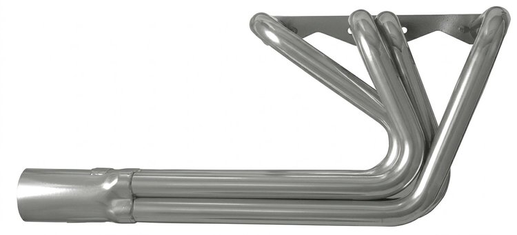 CER10048-SEC Sprint Car Style Roadster Header, Small Block Chevy, 48 in. Turnout Length [Silver Ceramic Coating]