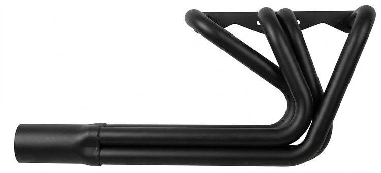CER40936-BEC Sprint Car Style Roadster Header, Chevy 348-409ci "W" Engine, 36 in. Turnout Length [Black Satin Ceramic Coating]