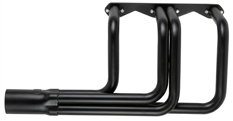 CR100-BEC Roadster Header, Small Block Chevy, 26 in. Turnout Length [Black Satin Ceramic Coating]