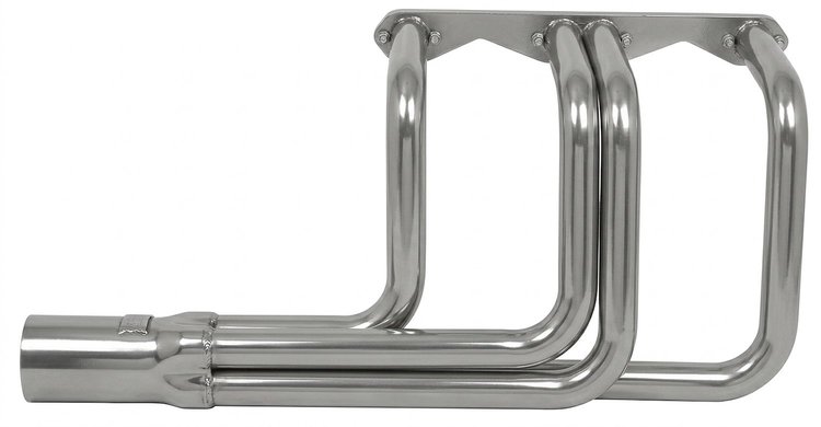 CR10048-SEC Roadster Header, Small Block Chevy, 48 in. Turnout Length [Silver Ceramic Coating]