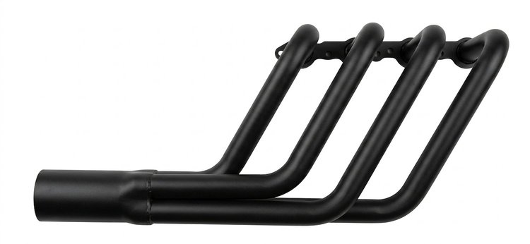 CRSLS1-BEC Roadster Header, GM LS Engines, 26 in. Turnout Length [Black Satin Ceramic Coating]
