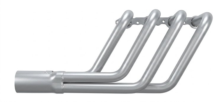 CRSLS1-SEC Roadster Header, GM LS Engines, 26 in. Turnout Length [Silver Ceramic Coating]