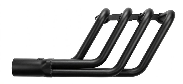 CRSLS136-BEC Roadster Header, GM LS Engines, 36 in. Turnout Length [Black Satin Ceramic Coating]