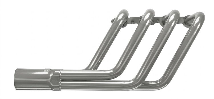 CRSLS136-SEC Roadster Header, GM LS Engines, 36 in. Turnout Length [Silver Ceramic Coating]