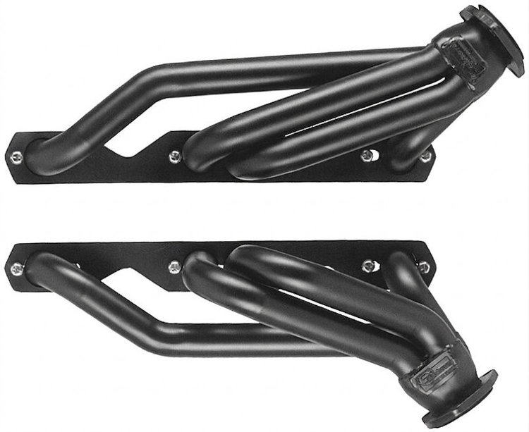 CS13-BEC Shorty Header Set, 1982-Up Chevy S-10/Blazer w/Small Block Chevy [Black Satin Ceramic Coating]