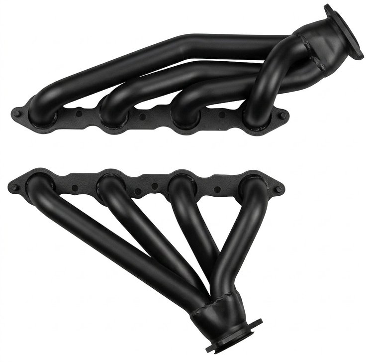 CSLS158-BEC Shorty Headers, 82-Up S-10/Blazer 4WD, 55-57 Cars, 64-Up Chevelle/El Camino w/LS [Black Satin Ceramic Coating]