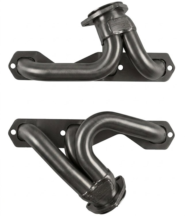 CV95-P Shorty Header Set, 1927-1948 Chevy Cars/Trucks, Early Jeep w/Chevy 90-Deg V6 [Raw/Unfinished]
