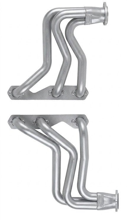 CV97-SEC Full-Length Header Set, 1927-1948 Chevy Cars/Trucks w/Chevy V6 [Silver Ceramic Coating]